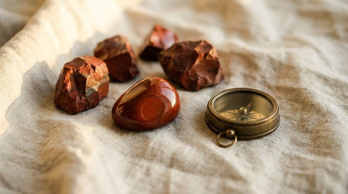 Red Jasper Meaning: The Stone Ancient Egyptians Carved Into a Funerary Amulet — editorial still-life cover photograph