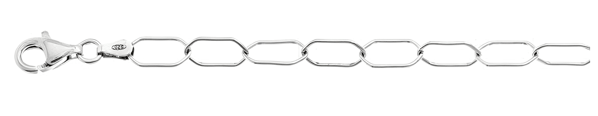 Link chain necklace with uniform links
