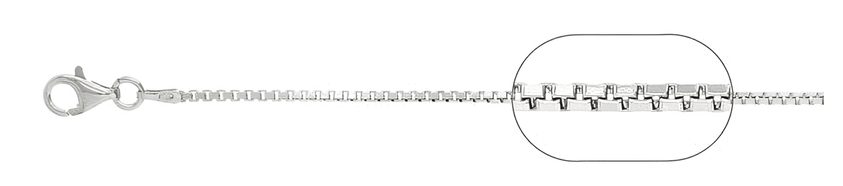 Venetian chain necklace with square links