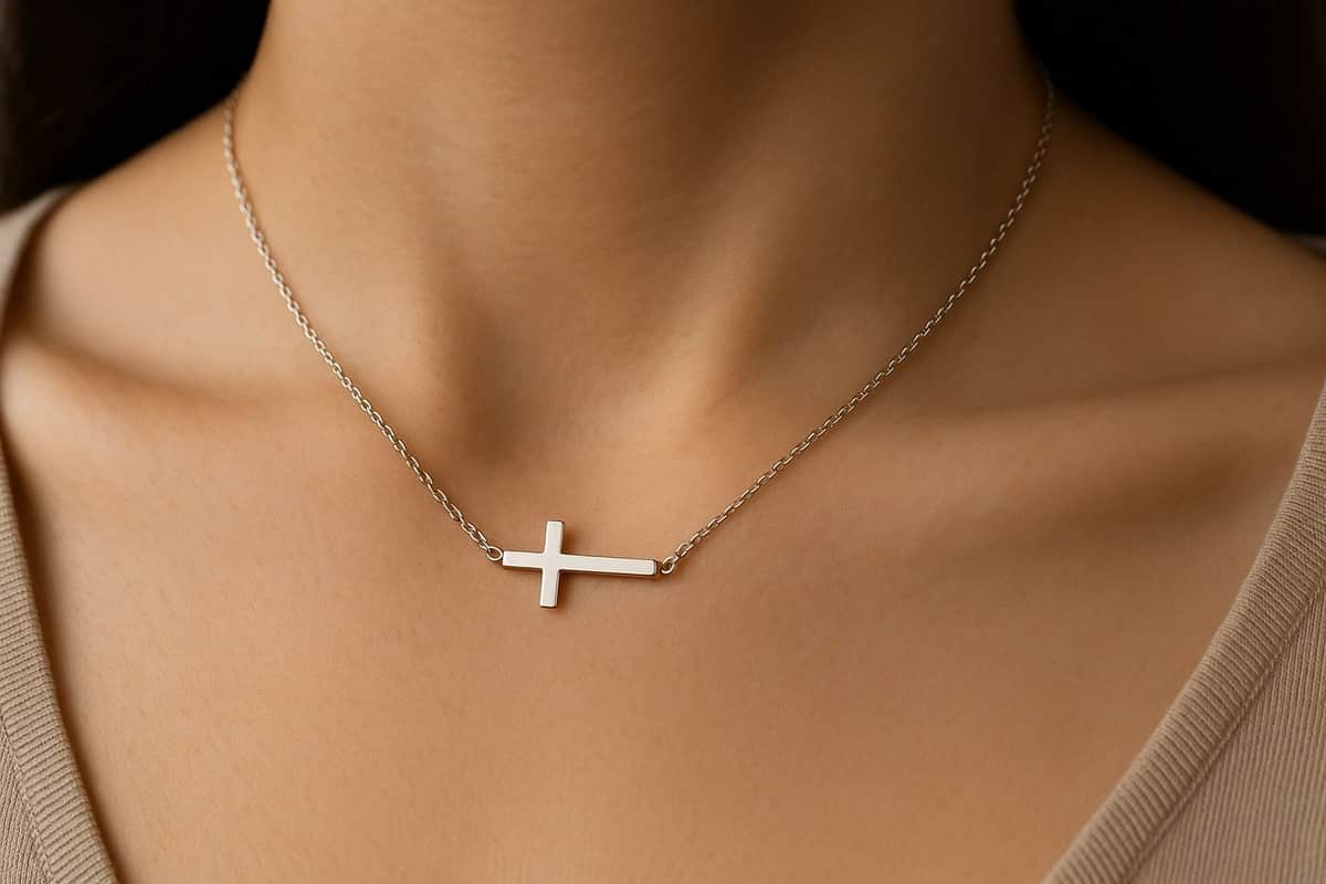silver_sideways_cross_necklace_minimalist_closeup