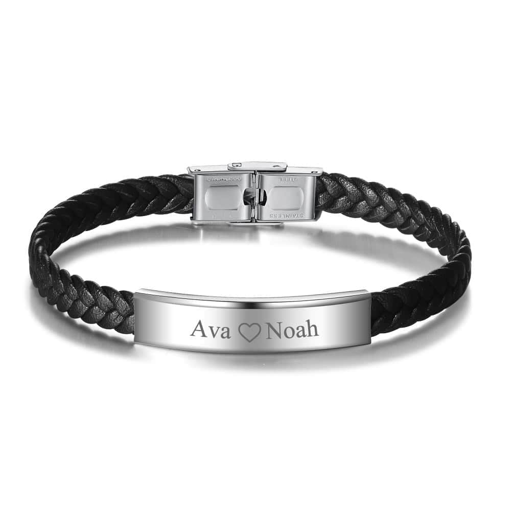 black-leather-bracelet-for-men